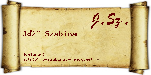 Jó Szabina névjegykártya