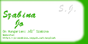 szabina jo business card