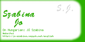 szabina jo business card